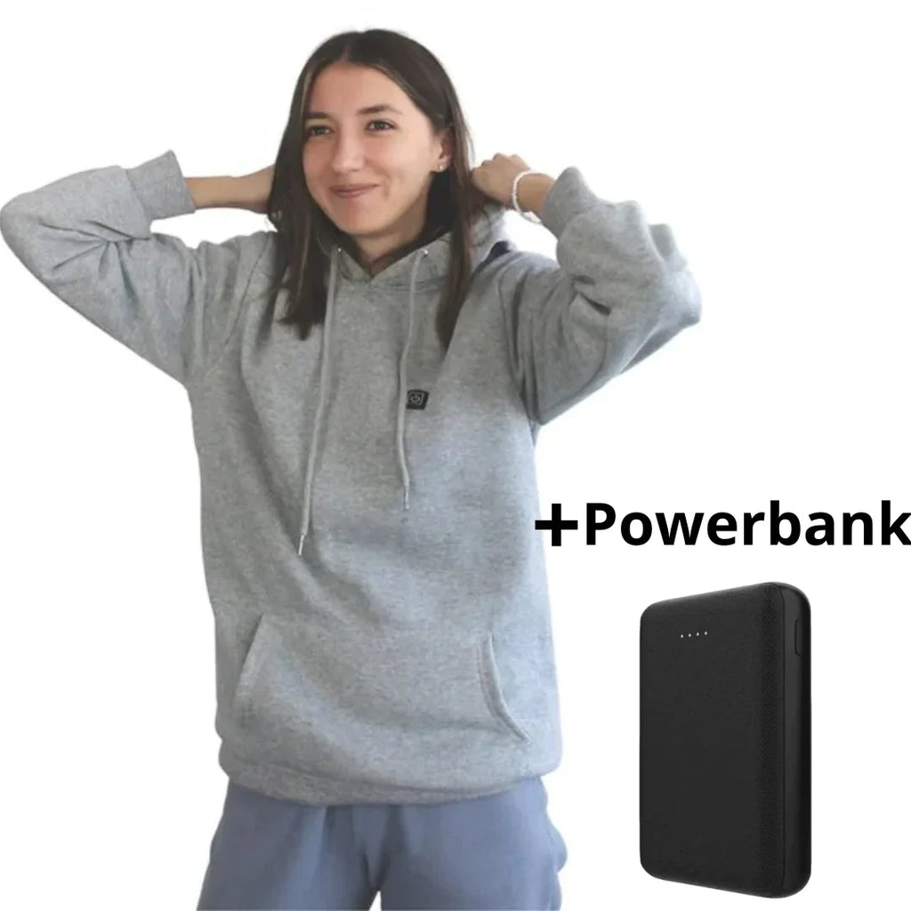 Men's Heated Hoodie with Adjustable Temperature Settings