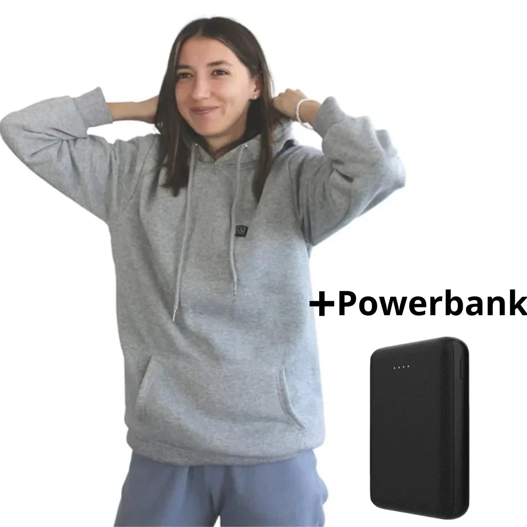 Men's Heated Hoodie with Adjustable Temperature Settings
