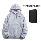 Men's Heated Hoodie with Adjustable Temperature Settings