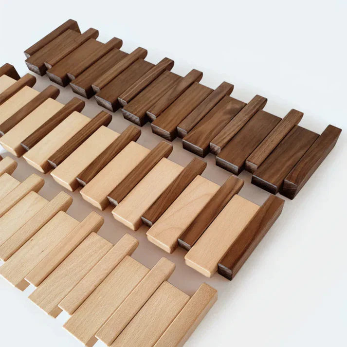 Wooden Coat Hooks – Piano-Shaped Wall Rack for Hall or Bedroom