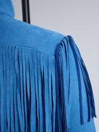 Women's Bodycon Mini Dress Long Sleeve Fringe Western Style
