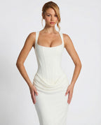 Anastasia Corset Draped Maxi Dress_7