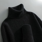 Women's Ribbed Turtleneck Sweater with Long Sleeves