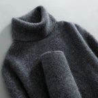 Women's Ribbed Turtleneck Sweater with Long Sleeves