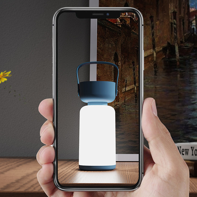 Waterproof Portable LED Table Lamp in a Modern Cylindrical Design