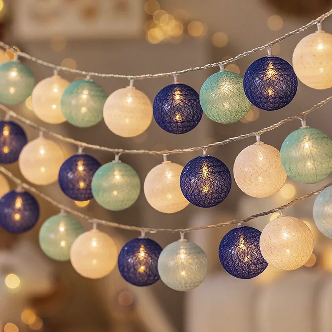 Cotton Light Ball Garland – Create Atmosphere and Warmth in Any Space
