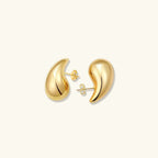 Women's Teardrop Earrings, Gold-Plated Stainless Steel