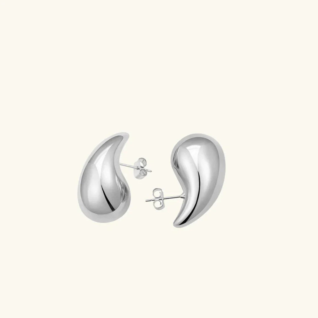 Women's Teardrop Earrings, Gold-Plated Stainless Steel
