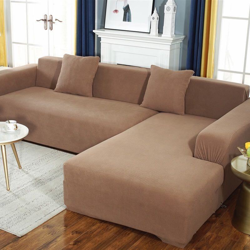 Stretch Sofa Cover for L-Shaped and Corner Sofas - Elastic Fit