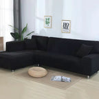 stretch corner sofa cover in black