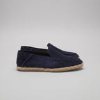 Men's Suede Espadrille Loafers - Slip-On Jute Sole Shoes