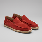 Men's Suede Espadrille Loafers - Slip-On Jute Sole Shoes