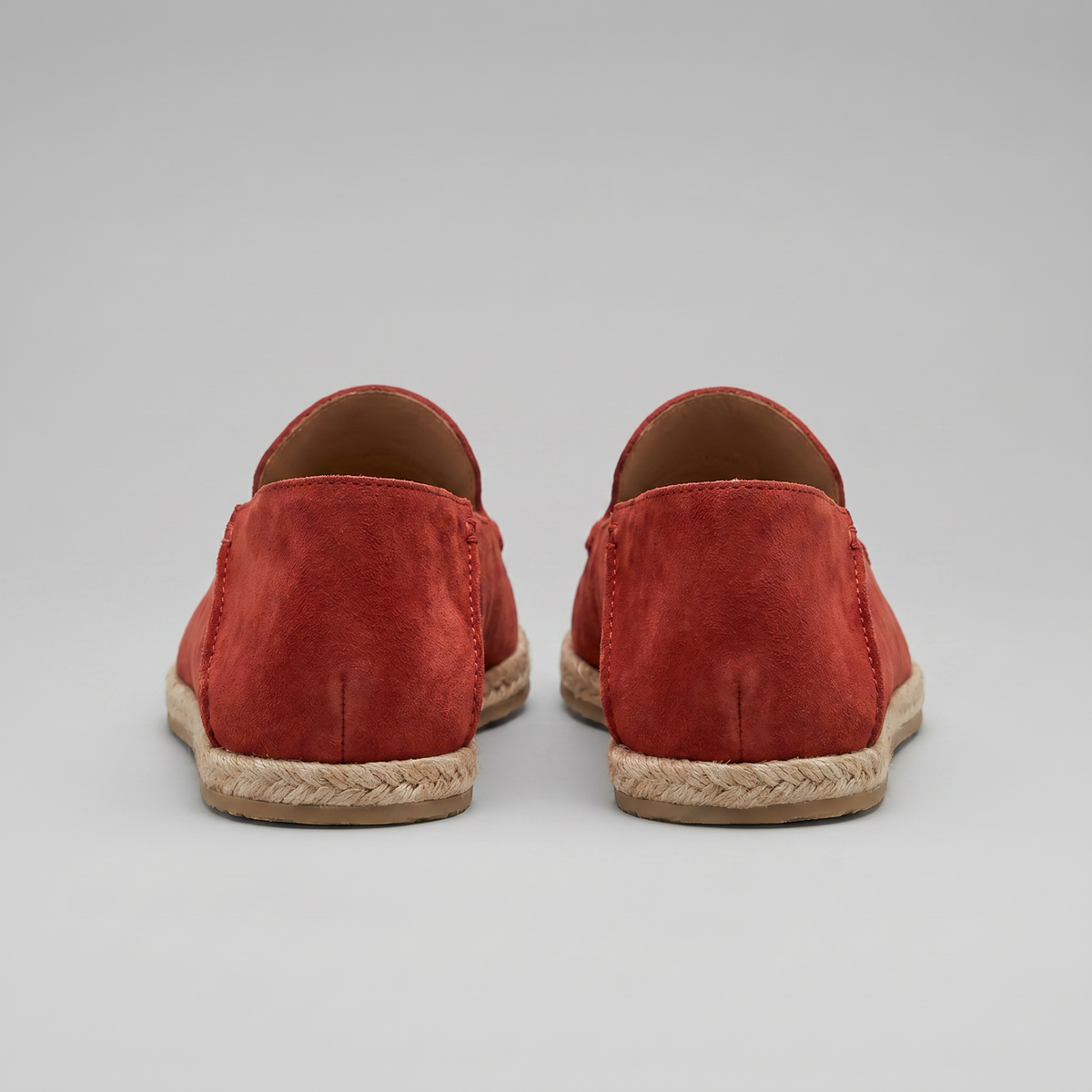 Men's Suede Espadrille Loafers - Slip-On Jute Sole Shoes