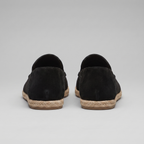 Men's Suede Espadrille Loafers - Slip-On Jute Sole Shoes