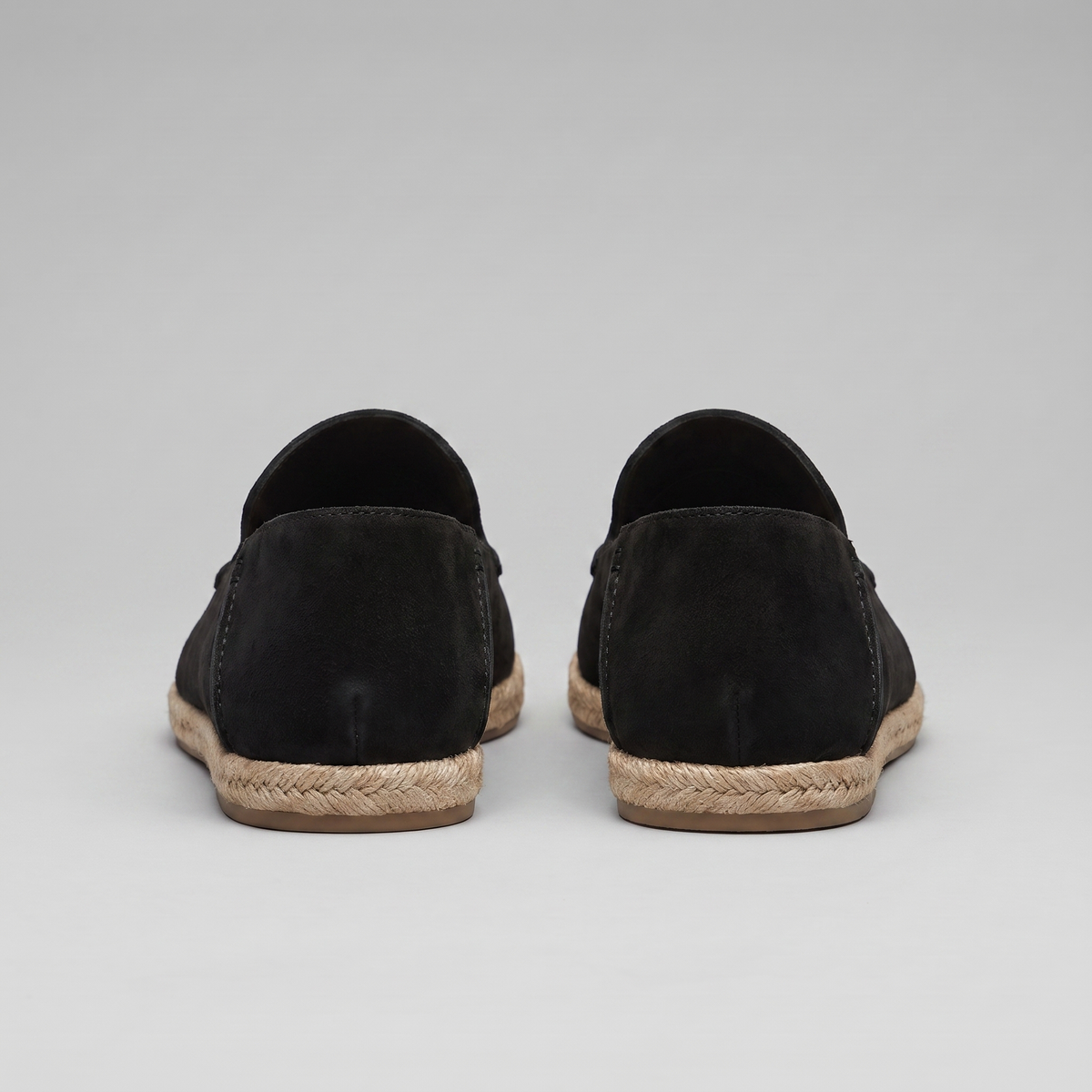 Men's Suede Espadrille Loafers - Slip-On Jute Sole Shoes