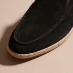 Men's Suede Espadrille Loafers - Slip-On Jute Sole Shoes