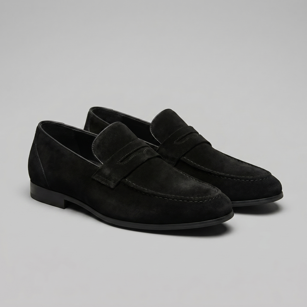 Men's Suede Penny Loafers - Smart Casual Shoes