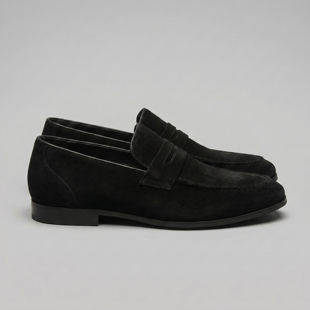Men's Suede Penny Loafers - Smart Casual Shoes
