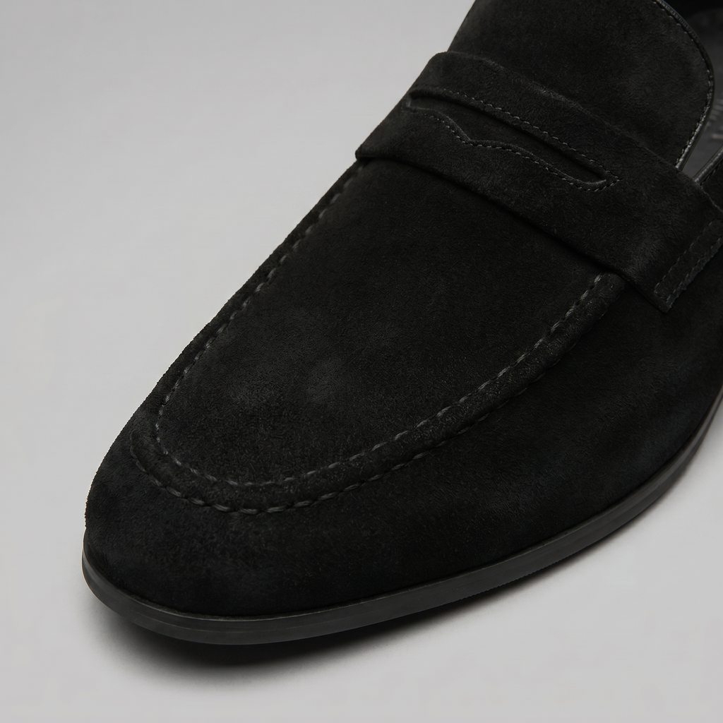 Men's Suede Penny Loafers - Smart Casual Shoes