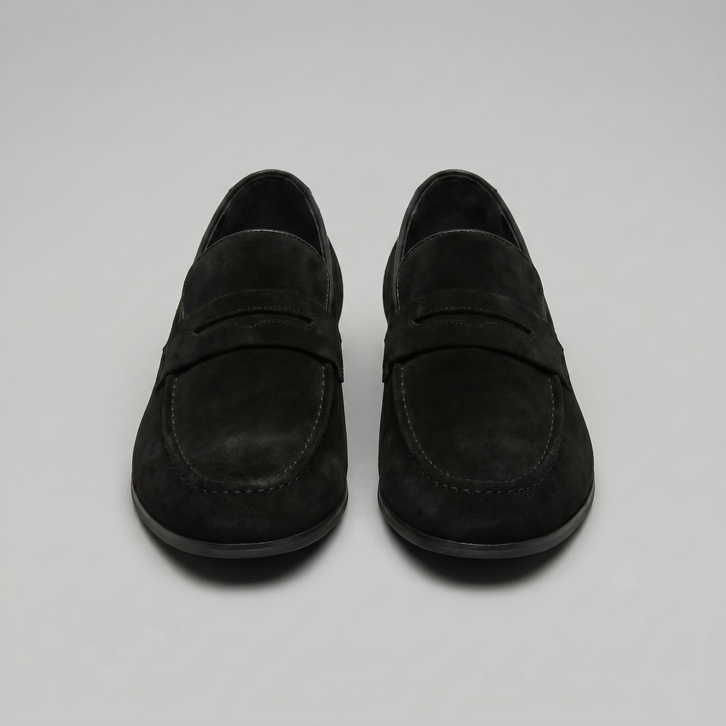 Men's Suede Penny Loafers - Smart Casual Shoes