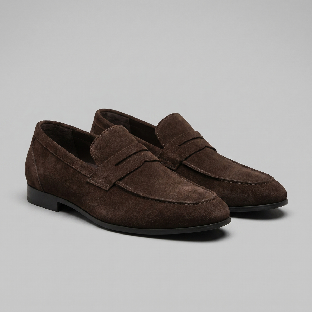 Men's Suede Penny Loafers - Smart Casual Shoes