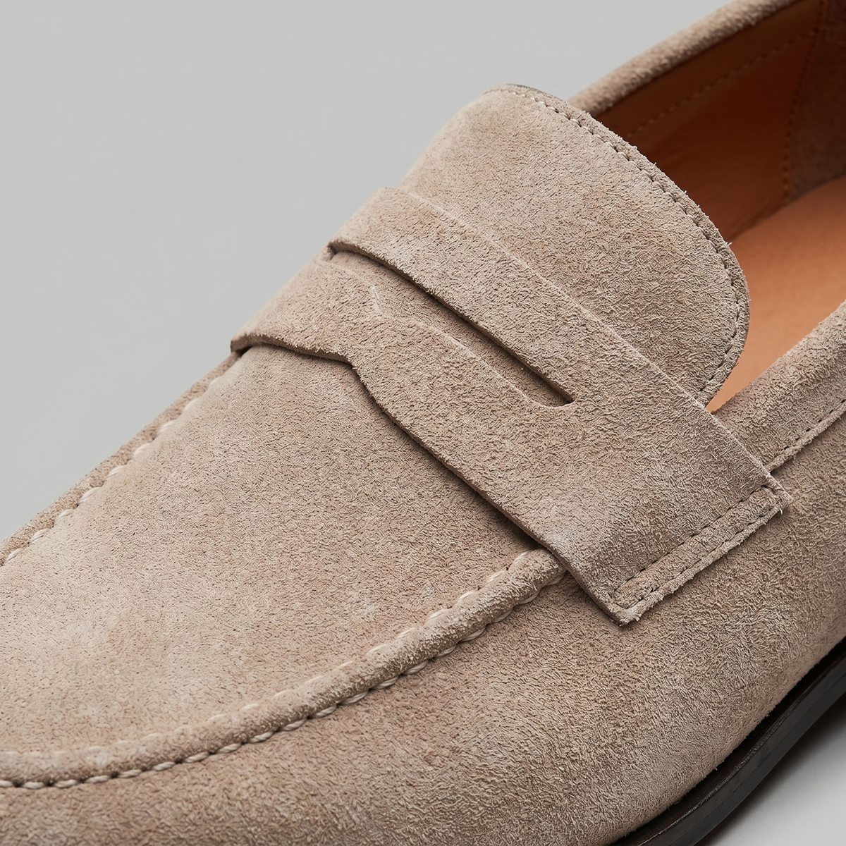 Men's Suede Penny Loafers - Smart Casual Shoes
