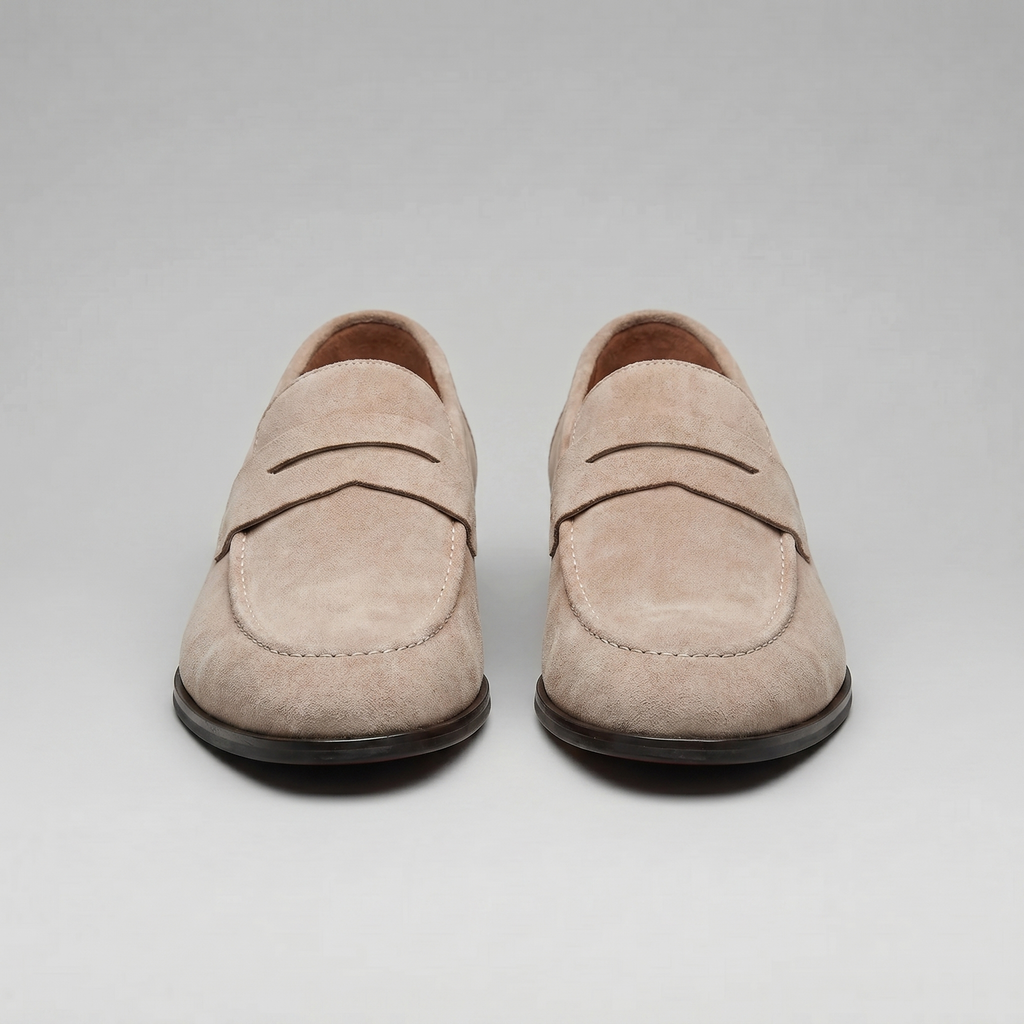 Men's Suede Penny Loafers - Smart Casual Shoes