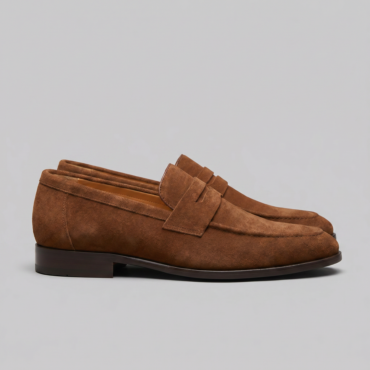 Men's Suede Penny Loafers - Smart Casual Shoes