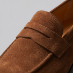 Men's Suede Penny Loafers - Smart Casual Shoes