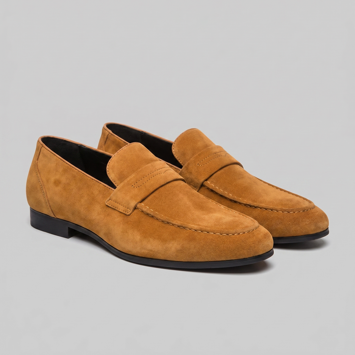 Men's Suede Penny Loafers - Smart Casual Shoes