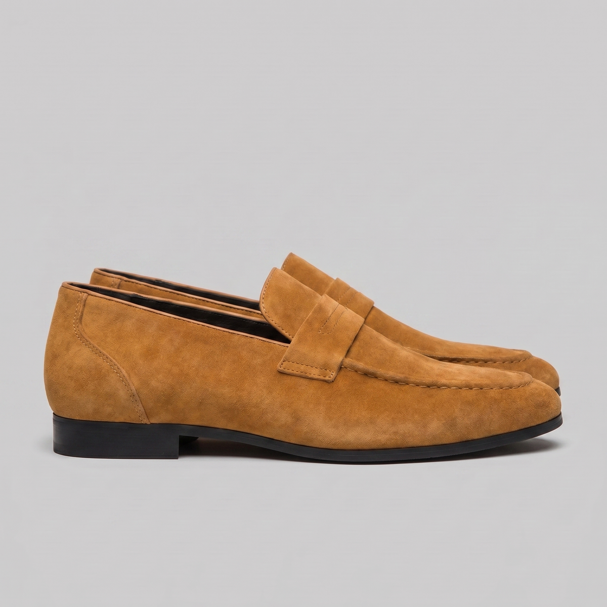 Men's Suede Penny Loafers - Smart Casual Shoes
