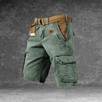 Men's Cargo Shorts with Multi-Pocket Utility - Durable Polyester
