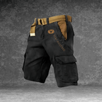 Men's Cargo Shorts with Multi-Pocket Utility - Durable Polyester