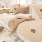 Sherpa Fleece Sofa Cover - Non-Slip Couch Throw