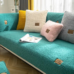 Sherpa Fleece Sofa Cover - Non-Slip Couch Throw