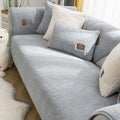 Sherpa Fleece Sofa Cover - Non-Slip Couch Throw