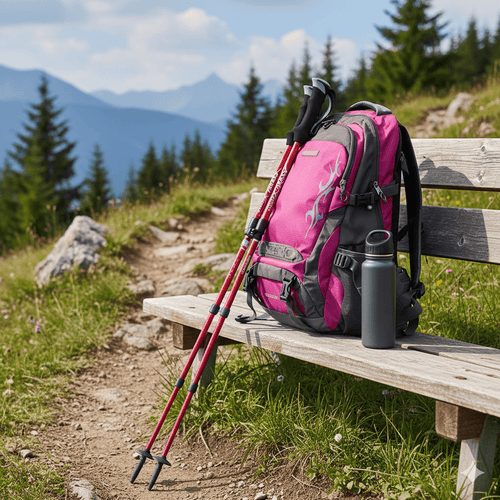 Adjustable Hiking Poles with Ergonomic Grip and Anti-Slip Tip