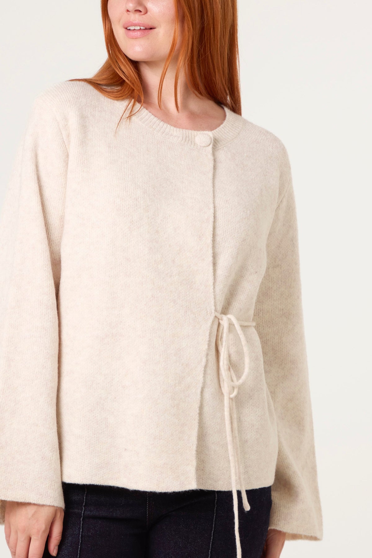 Women's Soft Touch Cardigan With Side Tie Detail