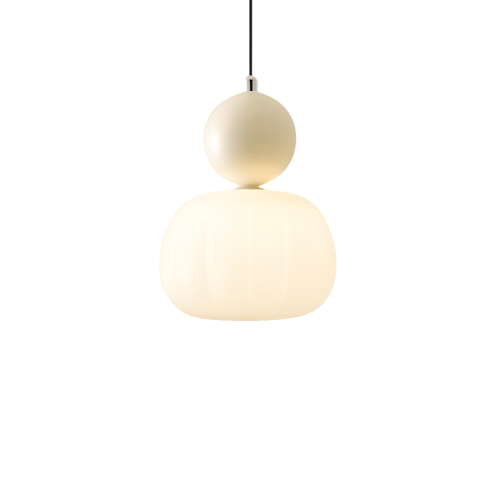 Art Deco Pendant Light with Acrylic Shade, Round Colored Top