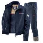 Women's Fleece Jacket and Jogging Pants Set - Two-Piece Loungewear