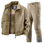 Women's Fleece Jacket and Jogging Pants Set - Two-Piece Loungewear