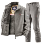 Women's Fleece Jacket and Jogging Pants Set - Two-Piece Loungewear