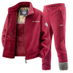Women's Fleece Jacket and Jogging Pants Set - Two-Piece Loungewear
