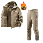 Women's Fleece Jacket and Jogging Pants Set - Two-Piece Loungewear