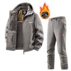 Women's Fleece Jacket and Jogging Pants Set - Two-Piece Loungewear