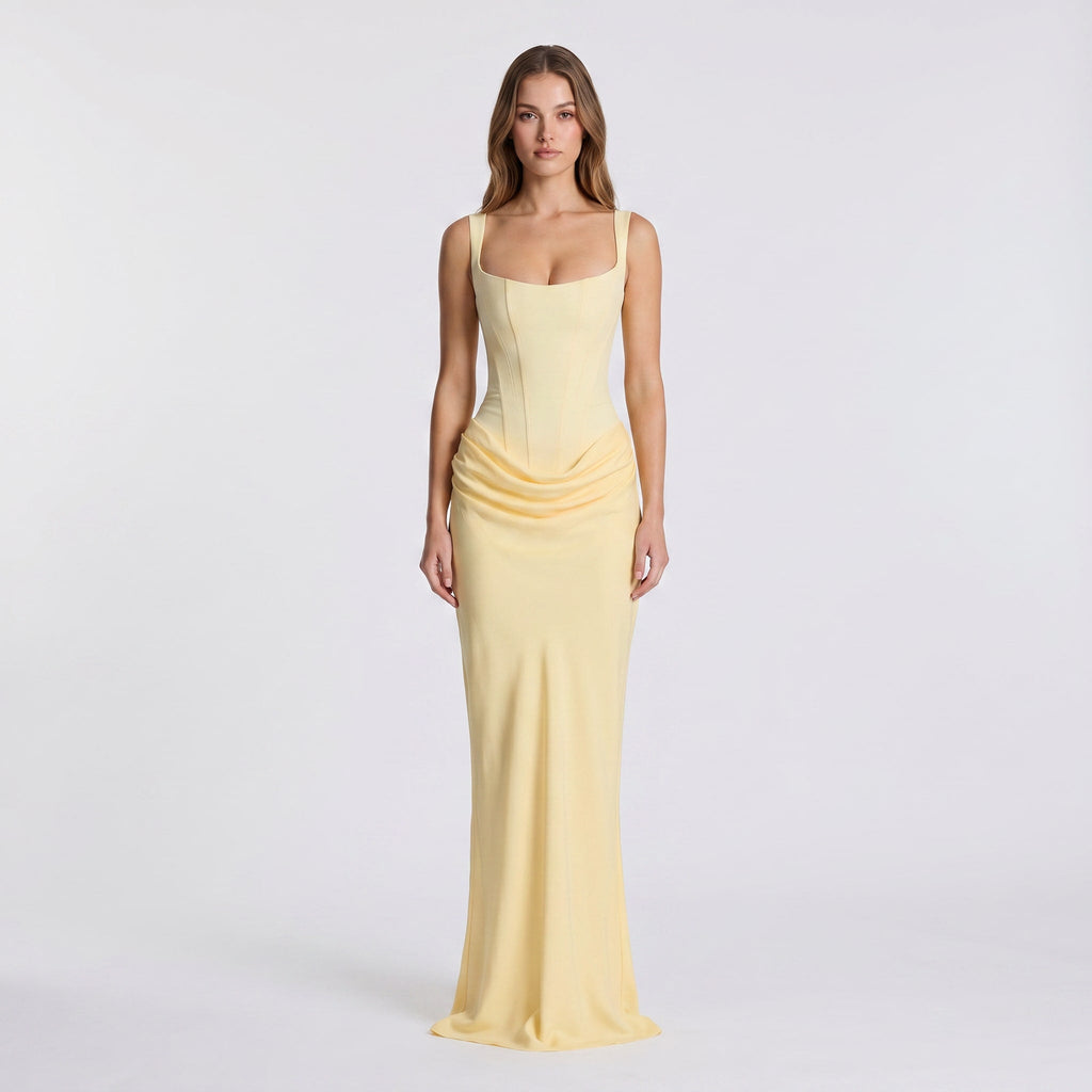 Corinne Corset Satin Maxi Dress_4