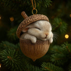 woodland animal acorn christmas tree ornaments
