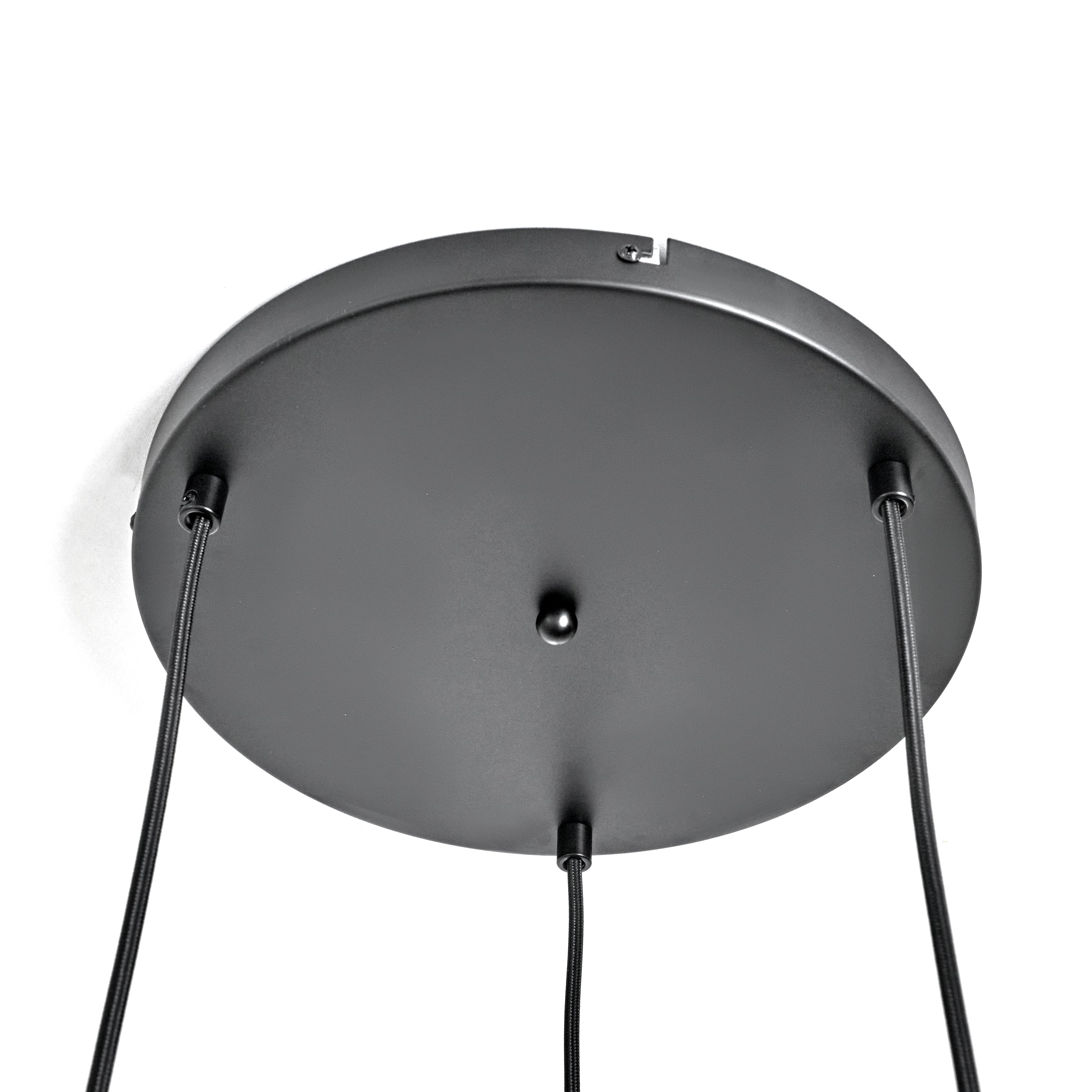 Industrial 3-Light Smoke Glass Globe Pendant Lamp in Black/Grey